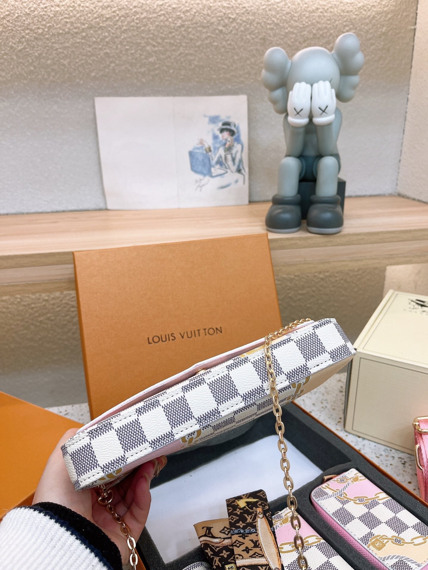 LV/ルイ・ヴィトン レディース ポシェット フェリシー 取り外し可能メタルチェーンバッグ