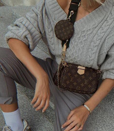 新作先取り! ルイヴィトン 多機能ポシェットLouis Vuitton | Multi Pochette Accesoires M44813(Kaki)